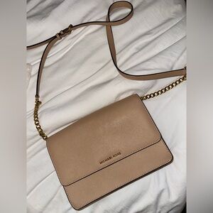Michael Kors Tan/Light Pink Crossbody Bag